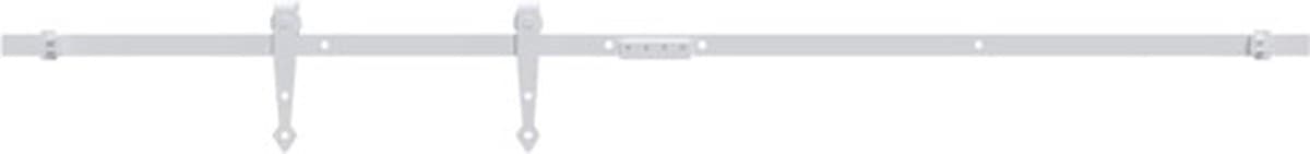 vidaXL - Ophangset - voor - minischuifdeur - 152 - cm - koolstofstaal - wit — afbeelding 1