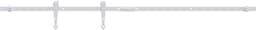 vidaXL - Ophangset - voor - minischuifdeur - 152 - cm - koolstofstaal - wit — thumbnail 1