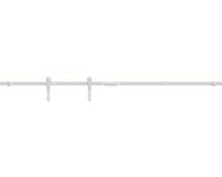 vidaXL - Ophangset - voor - minischuifdeur - 152 - cm - koolstofstaal - wit