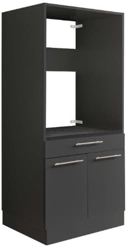 Wasmachinekast Laundreezy | 68 X 68 X 162 Cm | Antraciet - Emob - Wasmachine Ombouw - Zwart - MDF — thumbnail 5