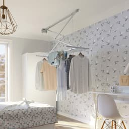 Foxydry Mini 152 cm plafond droogrek - handbediend - 11,5 m drooglengte - grijs — thumbnail 5