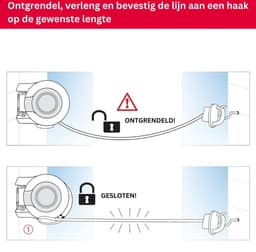 ApexArte® Waslijn Uittrekbaar - Wanddroogrek - Wasdraad — thumbnail 4