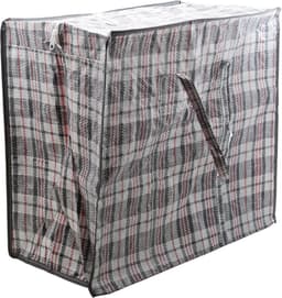 Cosy & Trendy XXL Opbergtas - 1x - 82 liter - shopper - mega/ jumbo formaat - rood geruit - 55 x 30 cm - dekens en kussens tas — thumbnail 2