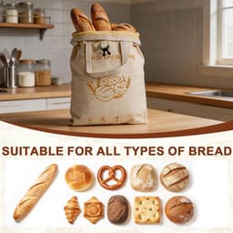 Herbruikbare waszak 43 × 33 cm - bijenwaszak - met handgrepen - houdt brood vers - ShopVlot — thumbnail 3