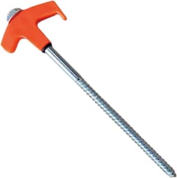 Grondanker om in te schroeven - Tentharingen metalen - Kamperen en tuin - Oplichtend in donker - 20 cm - Oranje — thumbnail 5