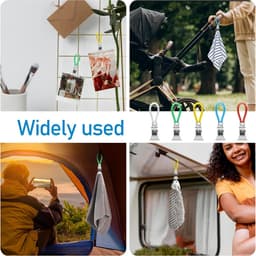 SnelShoppen - 15 Stuks Towel Clips Hangers voor Handdoeken - Duurzaam RVS en Kunststof - Kleur: 5 Verschillende Kleuren - Ideaal voor Badkamer, Keuken — thumbnail 4
