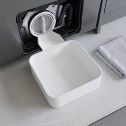 Lekbak wasmachine - set 6 stuks（2Waterbak + 2universele geleideschoep + 2moer）- 17,8 ×17,8 x 5cm - Lekbak voor Wasmachine en Vaatwasser - Vloerbescherming tegen waterschade - universele - wateropvangbak voor kelder, woning, camper - wit — thumbnail 5
