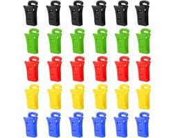 Thijox - 30 Sokkenklemmen voor Wasmachine en Droger - Duurzame Sokkenclips met Haak - Kousenhouder in 5 Kleuren - Perfecte Sokken Organizer