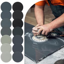 Sanding discs 75mm zelfklevend, 70 stuks met verschillende korrelgroottes voor droog en nat schuren, ideaal voor graveren en afwerken — thumbnail 2
