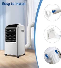 SnelShoppen - 150mm/5.9 Inch Universele Air Conditioner Afvoerslang Adapter - ABS Vierkant Naar Rond Koppelstuk - Ideaal Voor Mobiele Airco's — thumbnail 2