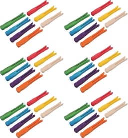Houten Wasknijpers - Kleine Clips - Foto Decoratie - Stevige Platte Grip - 100 Stuks - Naturel Kleur — thumbnail 1
