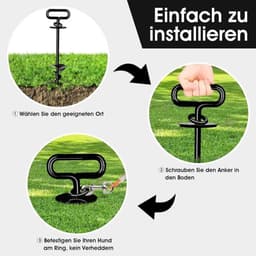 Thijox - Grondanker voor Honden - Hondenanker voor Middelgrote tot Grote Honden tot 220 lbs - Ideaal voor Tuin, Strand en Gazon - Duurzaam en Betrouwb — thumbnail 4