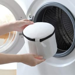 Wasnet voor wasmachine, waszak van netstof, herbruikbare waszak met ritssluiting voor beha's, kleding, sokken, babykleding enz., set van 3, zwart — thumbnail 2