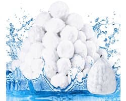 Filterballen voor zwembad, 1400 g, filterballen voor zandfilterinstallaties, vervanging van 45 kg filterzand, kwartszand, herbruikbare Steinbach zwembad, filterballen, zwembad met wasnet, voor