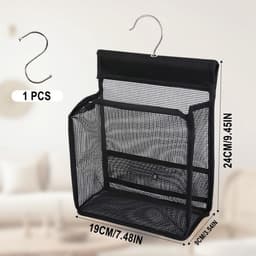 Wasknijperzak met haak, hangende kledingknijper, opbergtas, voor wasgoed, balkon, camping, reizen — thumbnail 3