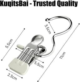 12 Stuks Washaken - Roestvrij staal voor Kleding en Sokken — thumbnail 3