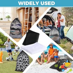 Set van 2 Wasnetten 60 x 90 cm, Grote Waszak met Trekkoord, Fijnmazige Waszakken voor Kleding, Beddengoed en Knuffels — thumbnail 3