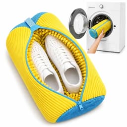 Schoenenwaszak voor wasmachine - Chenille, Geel — thumbnail 1