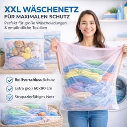 Thijox - 2 x XXL Premium Wasnet 60 x 90 cm, Grote Waszak met Ritssluiting, Ideaal voor Wasmachine, Diverse Maten, Duurzaam en Betrouwbaar, Voor Kledin — thumbnail 3