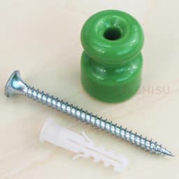 Thijox - Isolatoren van Porselein voor Gevlochten Textiel Kabels, Glanzend Groen Ø18mm, Verpakking van 12 Stuks, Perfect voor Tuin, Feest en Creatieve — thumbnail 5