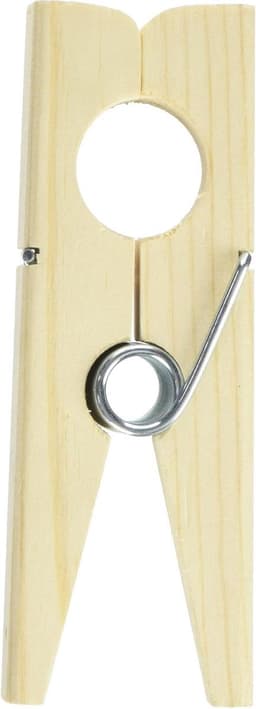 Houten Knijper - Grote Klem - Huishoudelijk Gebruik - Duurzaam Materiaal - 14 cm - Beige — thumbnail 1
