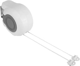 SnelShoppen - 13m Wandgemonteerde Uittrekbare Dubbele Waslijn Binnen Buiten Drooglijn voor Wasgoed, Compact en Duurzaam, Inclusief Bevestigingsmateria — thumbnail 1