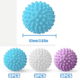 casalora® - Wasbollen voor wasmachine-Drogerballen-Drogerballen voor wasdroger-voor het reinigen van kleding thuis, herbruikbaar-9 stuks — thumbnail 5