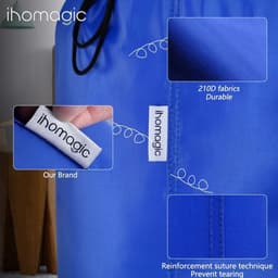 Grote Vouwbare Wasmand voor Reizen, Opvouwbare Opbergzak voor Vuile Was, 120L, Donkerblauw, Ideaal voor Kamperen en Buitenshuis Gebruik — thumbnail 5