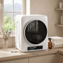 ECTEATOY® Kompakte Wasdroger - 5kg - Afvoerdroger met Touchscreen - Wit 1000 W — thumbnail 2