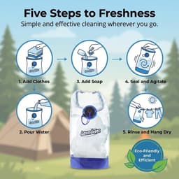 Dailygoods- Reistas Waterdicht - Draagbare Waszak - Compact Opvouwbaar - Voor Kleding - Reisbenodigdheden - Innovatieve Oplossing — thumbnail 5