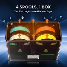 Filament Droger - Spoel Houder - 3D Printen - Droogt 4 Spoelen - 52 x 37 x 29 cm - Zwart — thumbnail 3