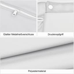 Dailygoods- Waszak waterdicht - Opbergtas set van 2 - Ruime opslag - Handgrepen voor vuile kleding - Duurzaam materiaal - Compact opvouwbaar - Opbergzak — thumbnail 3