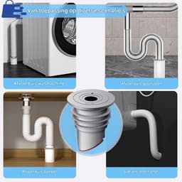 longziming -Afvoerafdichting voor Wasmachine - Siliconen Afvoer Stopper tegen Geur - Afvoerbuis Afdichtdop - Herbruikbare Geurstopper voor Keuken en Badkamer - Grijs - 2 Stuks — thumbnail 2