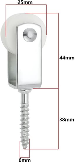 Dailygoods- Katrollen 25mm - Nylon Katrol - Takel - Opknoping - Droogrek - Compact ontwerp 38x6mm - Waslijnkatrollen — thumbnail 4