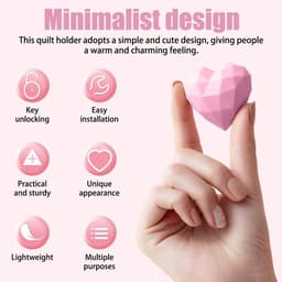 Dailygoods - Set van 8 Dekbedspelden in Hart en Panda Vorm — thumbnail 5