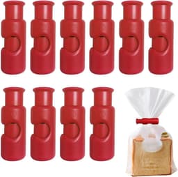 Zak Klemmen - Snack Clips - Voedsel Bewaren - Sterke Afdichting - 10 Stuks - Rood — thumbnail 1