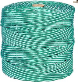 Waslijn Touw - Klus Touw - Kleding Drogen - Vochtbestendig Gevlochten - 4 mm x 200 m - Groen — thumbnail 1