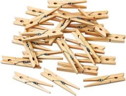 Houten Knijpers - Wasknijpers Hout - Kaarten Ophangen - Onbeschilderd Hout - 72 cm - Natuurlijk — thumbnail 1