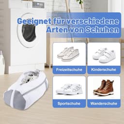 Waszakken, wasmachine, 40 × 20 cm, herbruikbare L-vormige ritssluiting, grote opening, schoenenzak, waszak, schoenen met netvak voor inlegzool — thumbnail 5