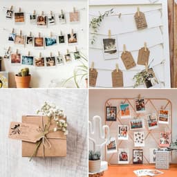 Mini Houten Knijpers - Kleine Wasknijpers - Foto's Ophangen - Natuurlijk Hout - 35 cm - Natuurlijk — thumbnail 2