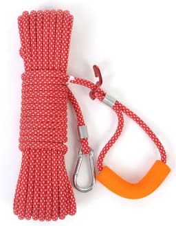 Waslijn Touw - Kleding Lijn - Kleding Drogen - Sterk Gevlochten Polyester - 10 Meter - Rood/Oranje/Blauw — thumbnail 5