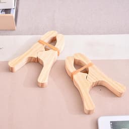 Houten Wasknijpers - Kledingknijpers Hout - Drogen van Stoffen - Robuust Natuurlijk Hout - 6 stuks - Niet gespecificeerd — thumbnail 5