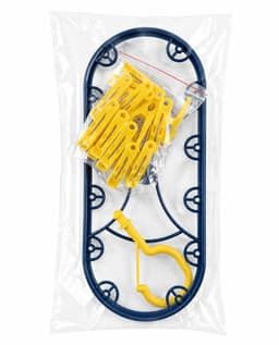Hangdroger met Knijpers – Sokken Droogrek – Wasdrooghanger voor Ondergoed, Babykleding & Kleine Was – Ophangbaar Droogrek – Blauw/Geel — thumbnail 5