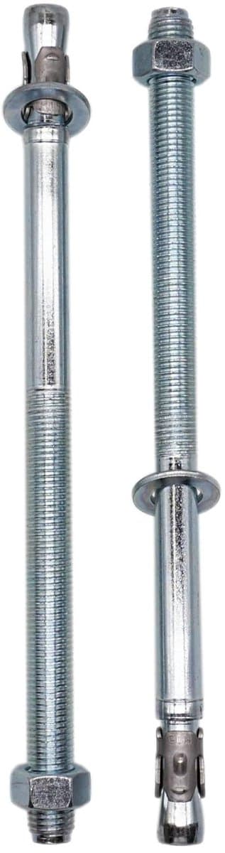 Wedge Anchors - Metaalpluggen Beton - Bevestigen in Steen - Verzinkt Staal - M16 x 300mm - Zilverkleurig — afbeelding 1