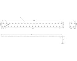 Stalen Anker - Hoekanker Bevestiging - Beton Plaatsen - Geperforeerde Plaat - 400x40mm 4 Stuks - Zilver