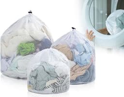 SnelShoppen - 3 Stuks Wasnetten Set voor Wasmachine - Coarse Mesh waszakken, Herbruikbaar, 30x40, 40x50, 50x60 cm, Perfect voor Kleding, Delicate Was, — thumbnail 1