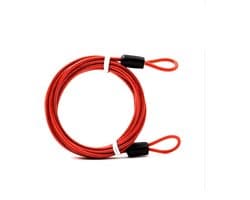 Waslijn Touw - Stalen Kern - Buiten Droge Kleding - Sterke PVC Coating - 1.5 Meter - Rood