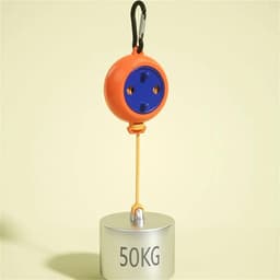Intrekbare Waslijn - Draagbaar Droogrek - Kleding Drogen - Ruimtebesparend Ontwerp - 10 Meter - Oranje — thumbnail 4