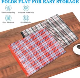 Wasnetjes met ritssluiting - Rood - 60 x 50 x 20 cm - Duurzame Nylon Opbergzakken - Voor Kleding en Reis — thumbnail 2