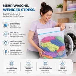 Wasnetjes met ritssluiting - 2x XXL - 60 x 90 cm - Duurzaam Wasnet voor Grote Wasstukken — thumbnail 5